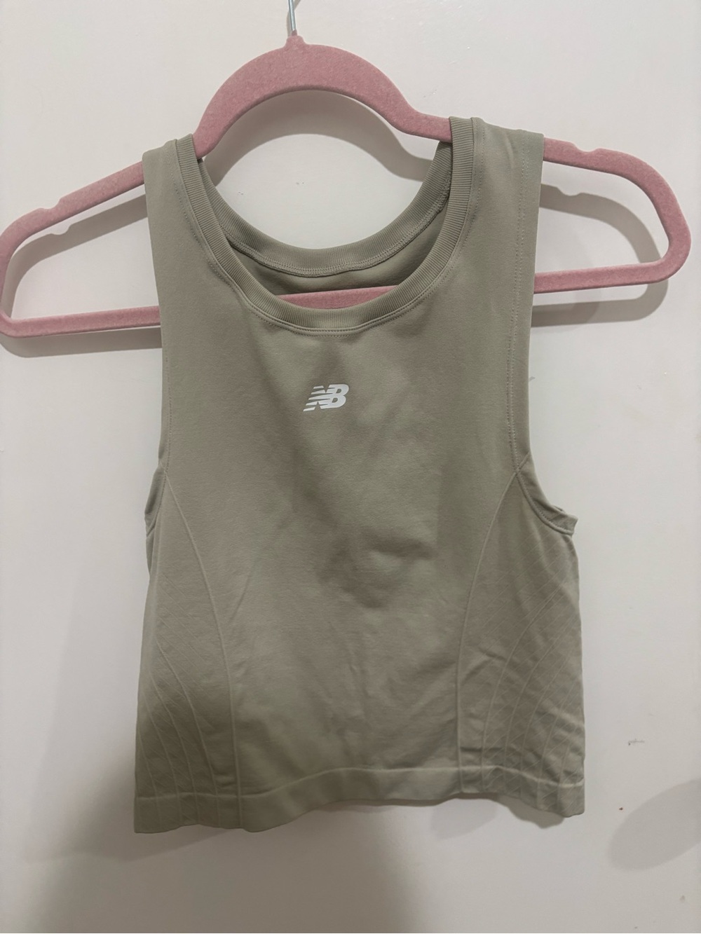 New Balance Women's beige Athletic Tank Top